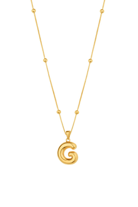 Silver letter necklace