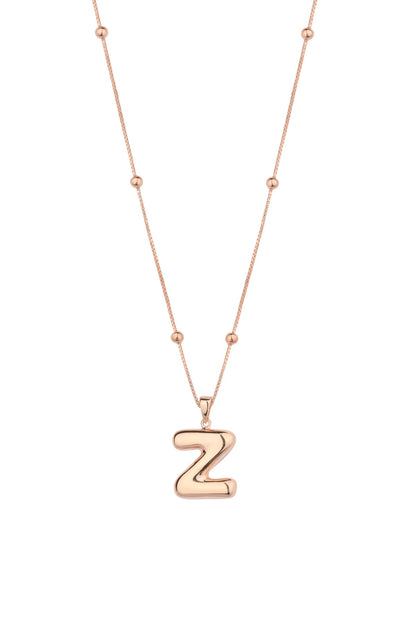 Silver letter necklace