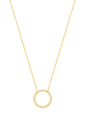 Round White Stony Silver Necklace