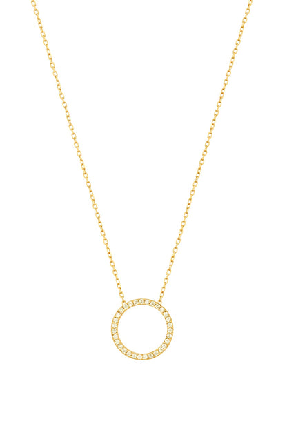 Round White Stony Silver Necklace
