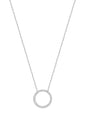 Round White Stony Silver Necklace