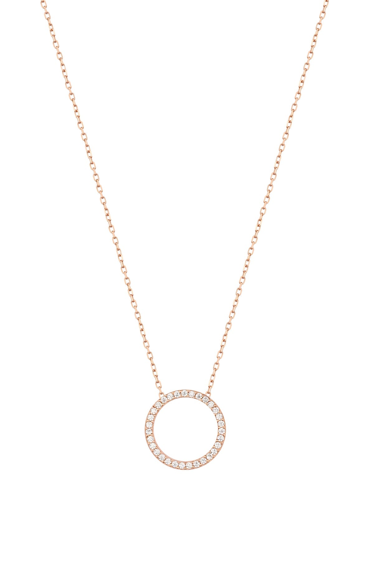 Round White Stony Silver Necklace