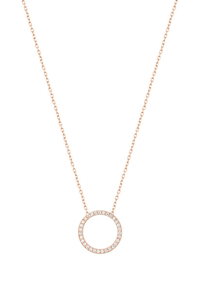 Round White Stony Silver Necklace