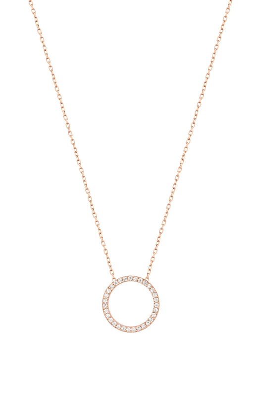 Round White Stony Silver Necklace