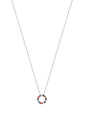 Colorful Stone Round Silver Necklace
