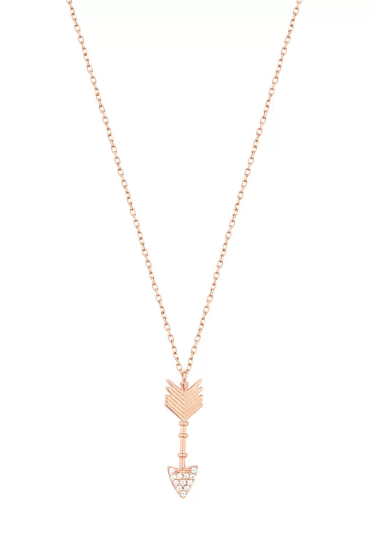 Zirkon Arrow Silver Necklace