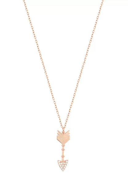 Zirkon Arrow Silver Necklace