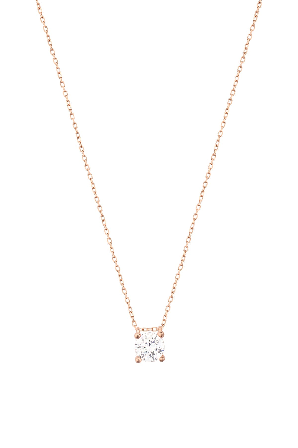 Solitaire Silver Necklace