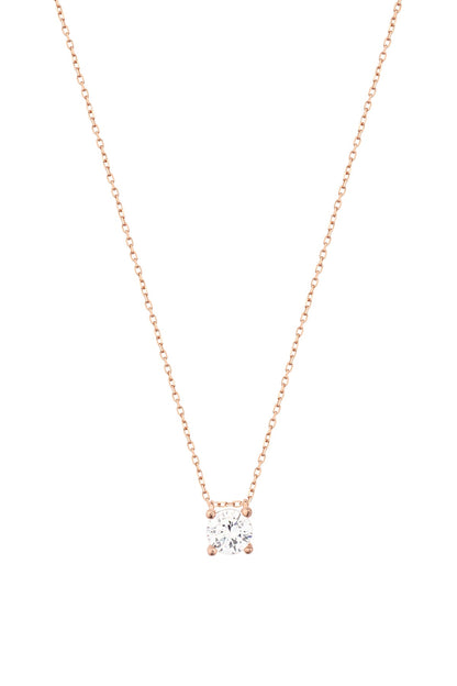 Solitaire Silver Necklace