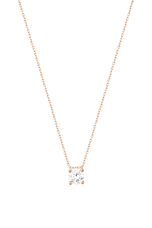 Solitaire Silver Necklace
