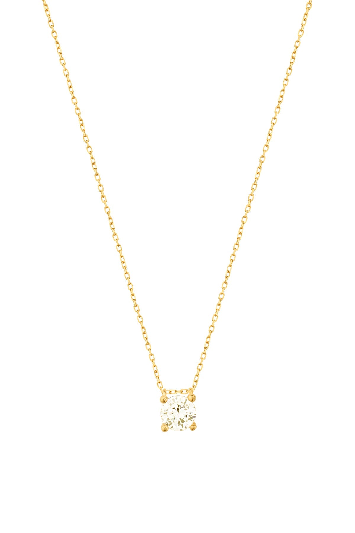 Solitaire Silver Necklace