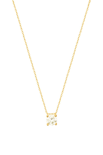 Solitaire Silver Necklace