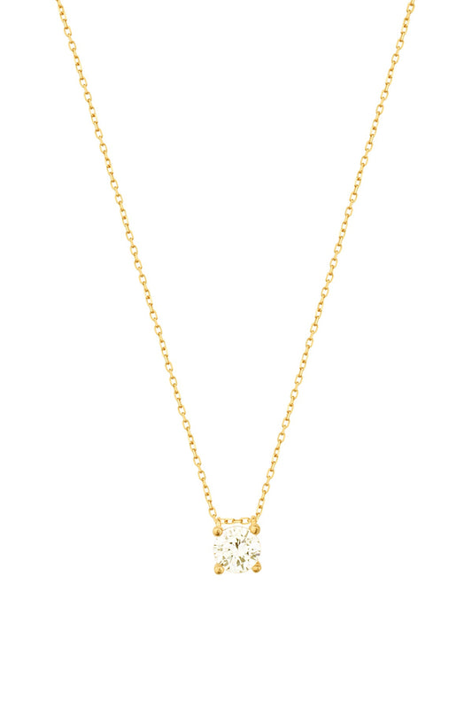 Solitaire Silver Necklace