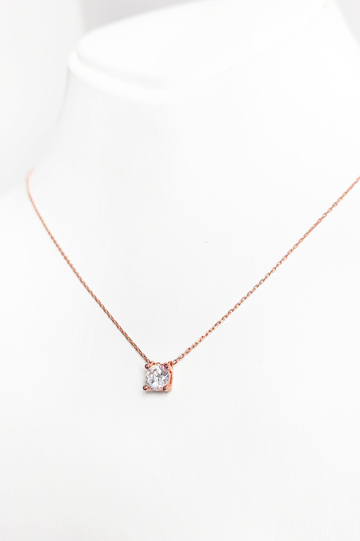 Solitaire Silver Necklace