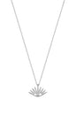 Single Stone Eyelashes Eye Silver Necklace