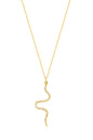 Green Eyed Snake Silver Necklace