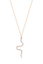 Green Eyed Snake Silver Necklace