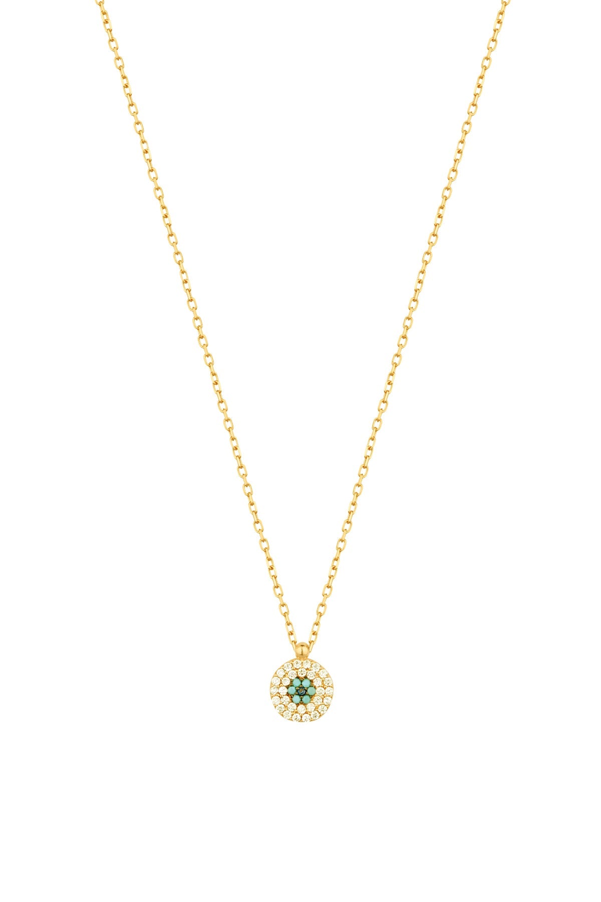 Turquoise Daisy Silver Necklace