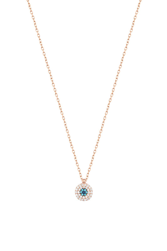 Turquoise Daisy Silver Necklace