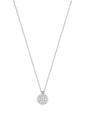 White Stone Lentil Silver Necklace
