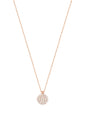 White Stone Lentil Silver Necklace