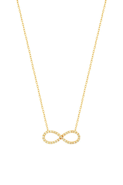 Full Stone Infinity Silver Necklace