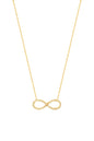 Full Stone Infinity Silver Necklace
