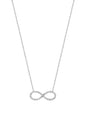 Full Stone Infinity Silver Necklace