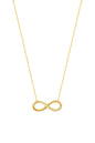 Half Stone Infinity Silver Necklace