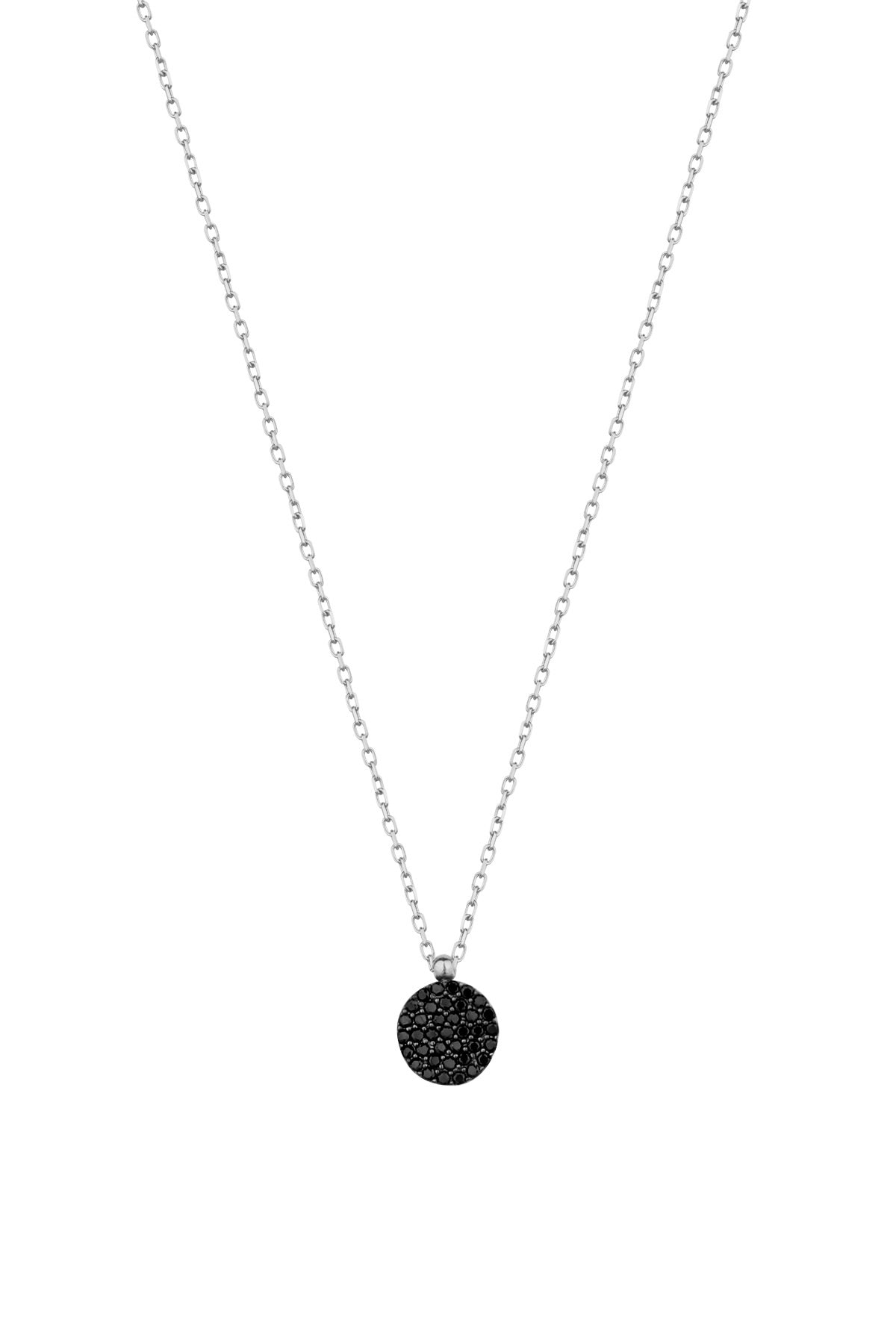 Black Stone Silver Necklace