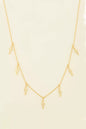 7 Lightning Bolt Silver Necklace