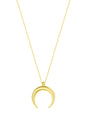 Inverted Crescent Silver Necklace