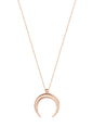 Inverted Crescent Silver Necklace