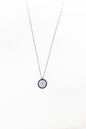 Classic Stone Evil Eye Bead Silver Necklace