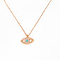 Turquoise Stone Eye Silver Necklace