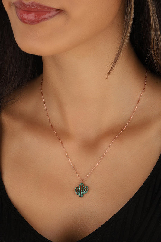 Dainty Cactus Necklace, Delicate Petite Cactus Necklace, Cactus necklaces, Layering Necklace, Tiny Necklace