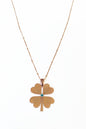Evil Eye Beads Big Four Leaf Clover Sterling Silver Necklace, Four Leaf Clover Necklace