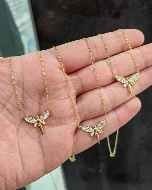 14K Gold Filled Angel Necklace - Guardian Angel Necklace - Dainty Angel Jewelry