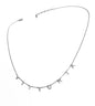 Personalized Name Necklace with White Stone and 7 mm Stone