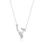 Sterling Silver Necklace with Mother's Name and Date for Newborn Baby