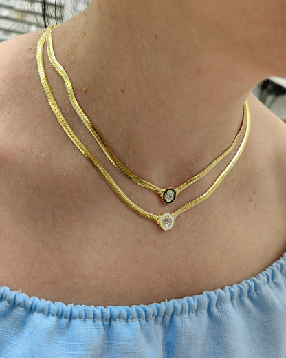Trendy Silver Woven Necklace with Italian Chain