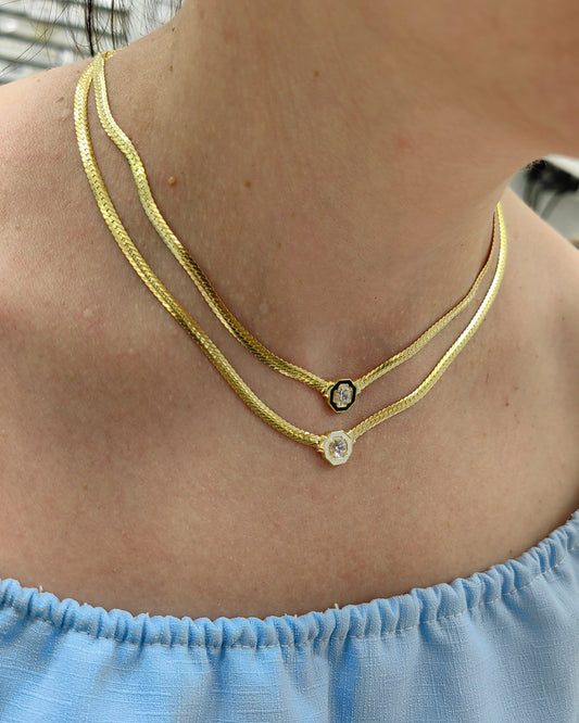 Trendy Silver Woven Necklace with Italian Chain