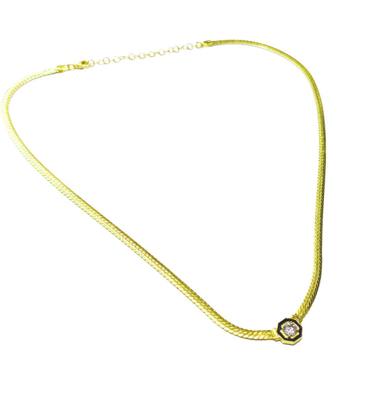 Trendy Silver Woven Necklace with Italian Chain