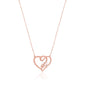 Valentine's Gift Name Silver Necklace on Intertwined Hearts