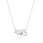 Heart Necklace with Date and Initials Personalized