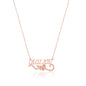 Heart Necklace with Date and Initials Personalized