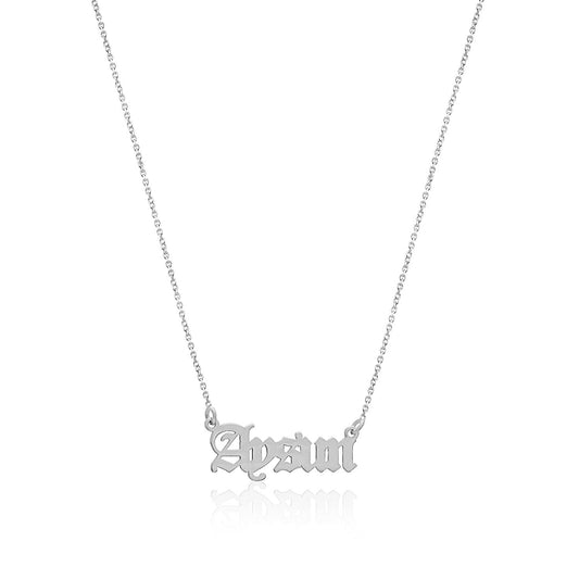 Hand Written Name Silver Necklace Personalized