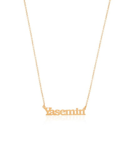 Plain Written Silver Plate Personalized Necklace