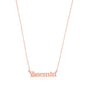 Plain Written Silver Plate Personalized Necklace