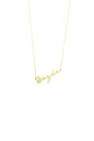 Horizontal Italic Written Silver Personalized Name Necklace
